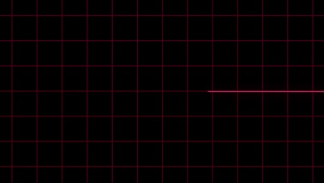 imagen animada en bucle de un cardiograma sobre un fondo negro. gráfico de latidos cardíacos de color rosa neón. renderizado en 3d