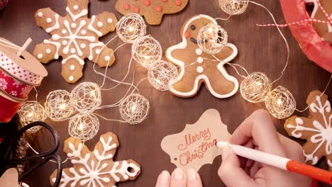 packaging traditional home made gingerbread cookies as food gifts.