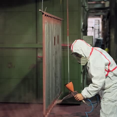powder coating of metal parts