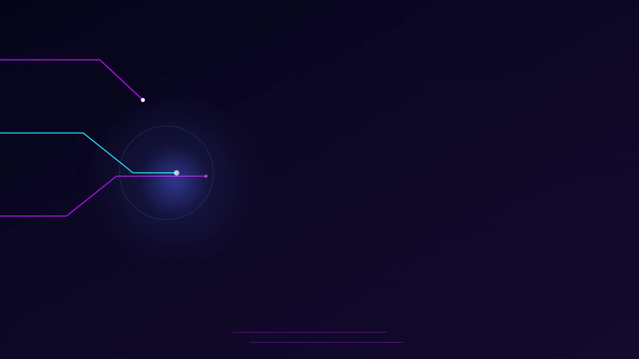 Abstract Digital Network Lines Connecting to a Glowing Central Node