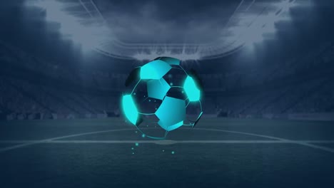 Animation-of-digital-football-over-stadium