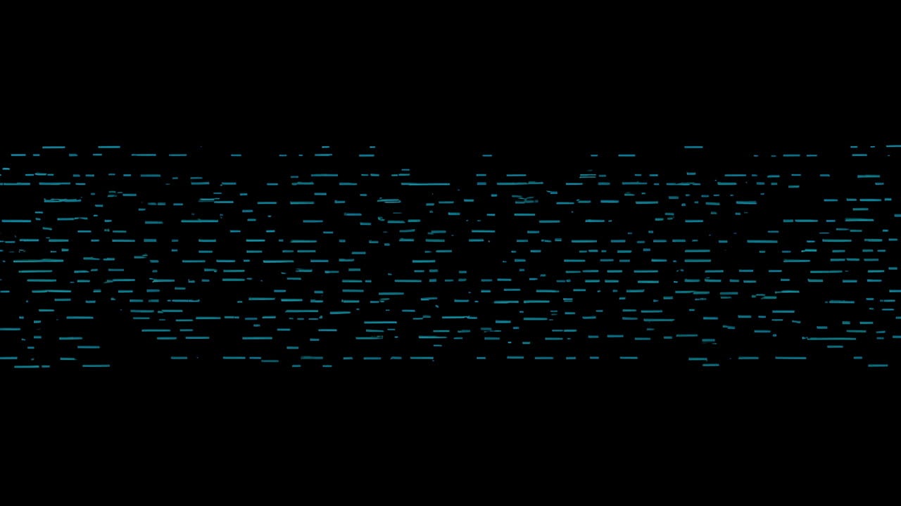 Abstract Digital Noise Pattern with Blue Horizontal Lines