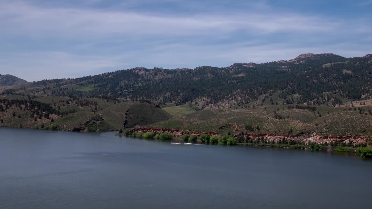 Time lapse del bacino idrico di Horsetooth in Colorado