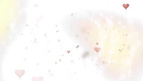 Animation-of-red-hearts-moving-over-white-background