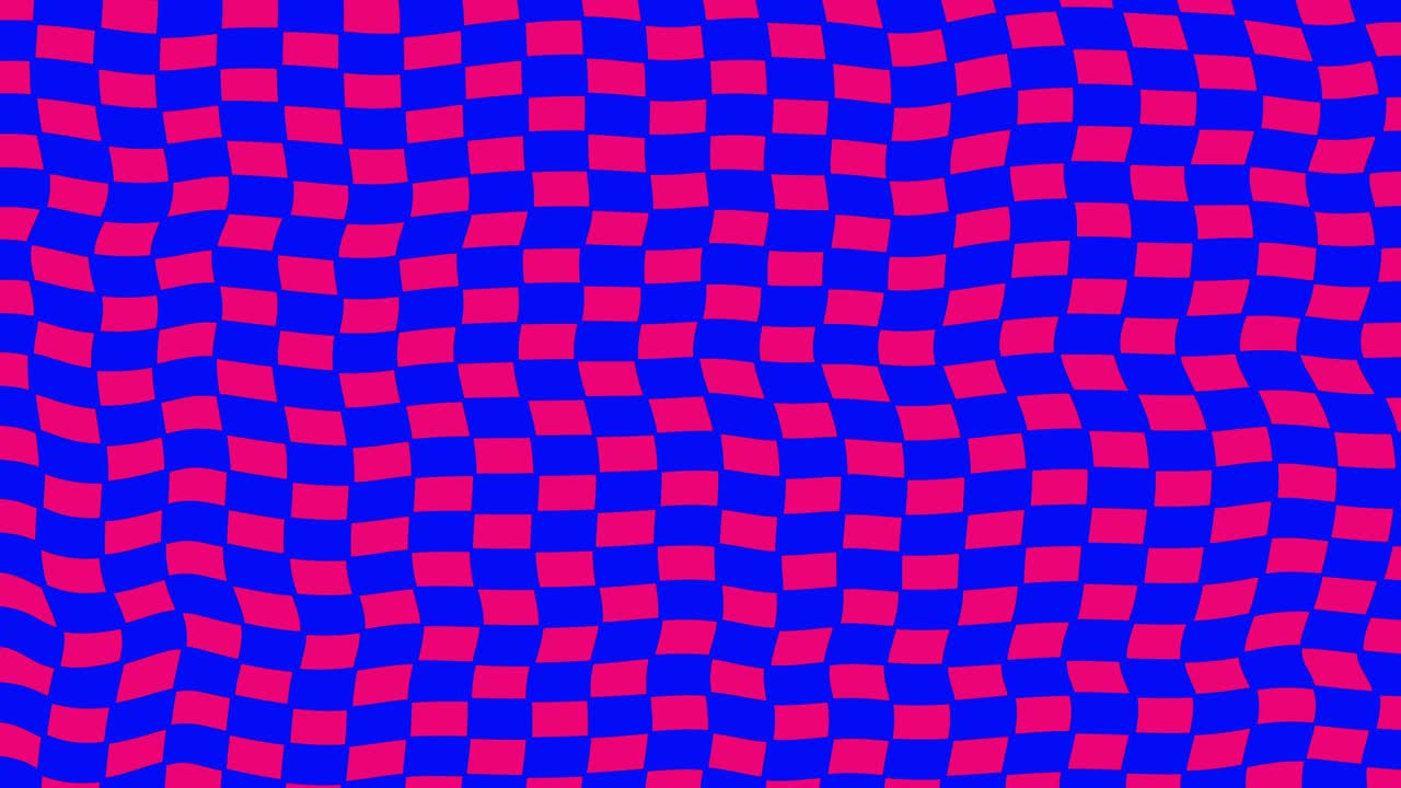 Blå og lyserøde 3D stop motion animationsfirkanter abstrakt geometrisk mønster bevægelsesbaggrund. Sømløs sløjfe. Videoanimation Ultra HD 4K