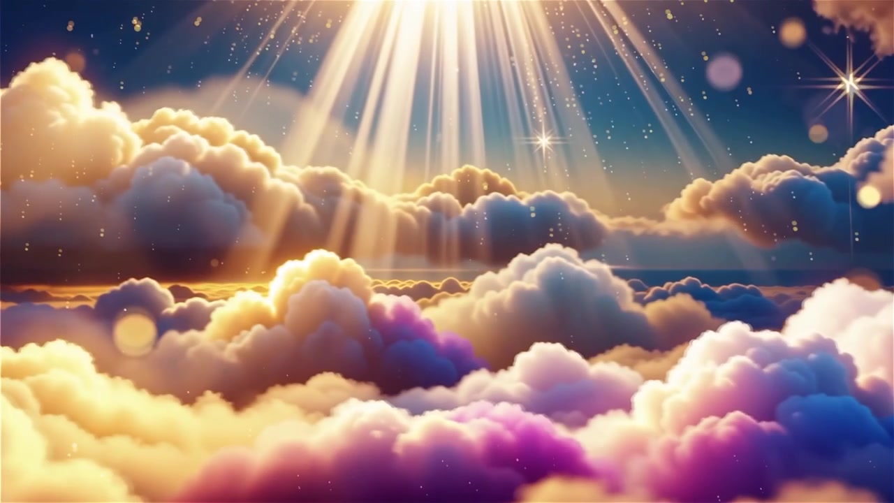 Christian Heavenly Light Worship Background