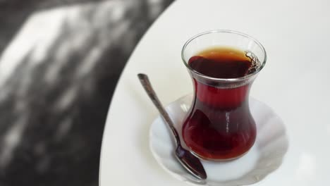 turkish tea in a glass cup