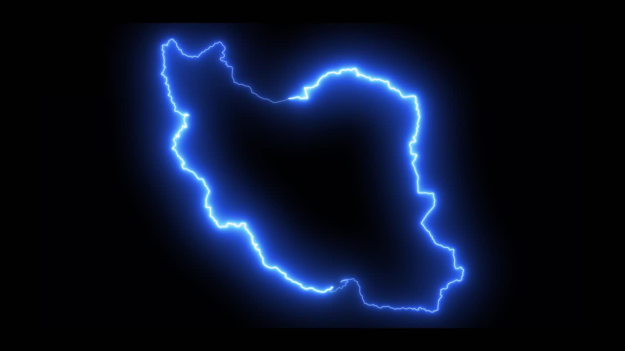 Iranin kartan salaman ääriviivat