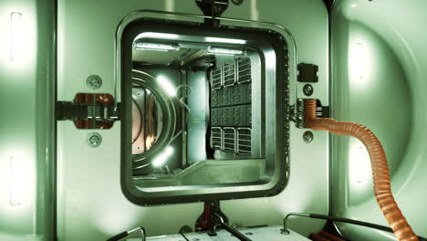 interior of futuristic internation space station