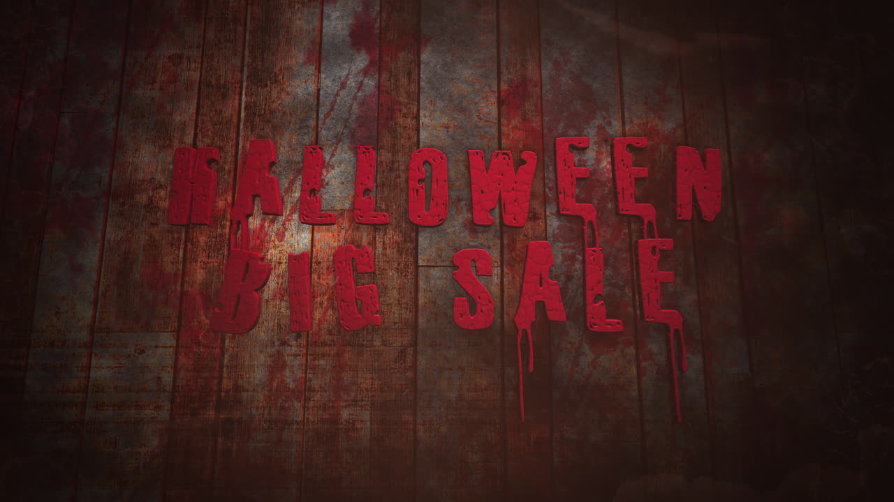 혈액과 어두운 나무 질감에 할로윈 큰 판매