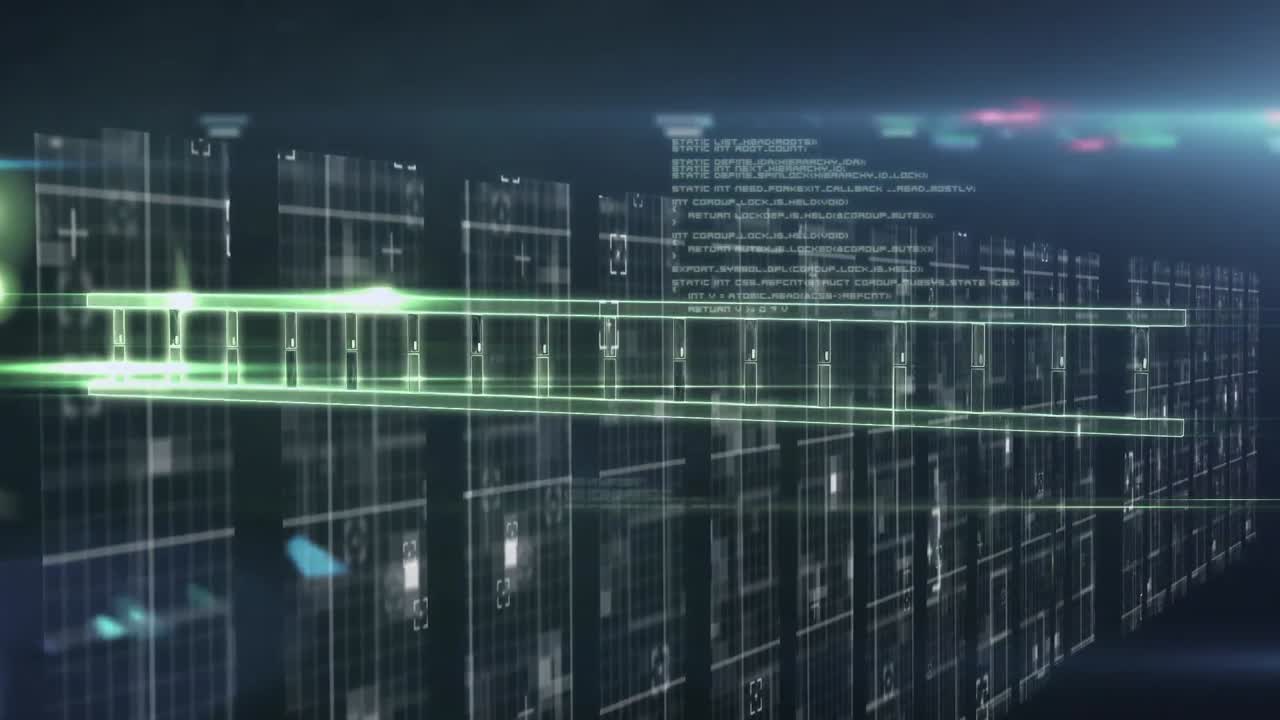Animation of dna strand spinning and data processing