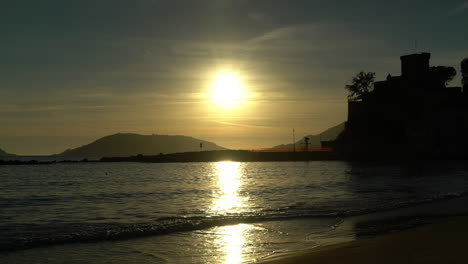 sunset in san terenzo liguria