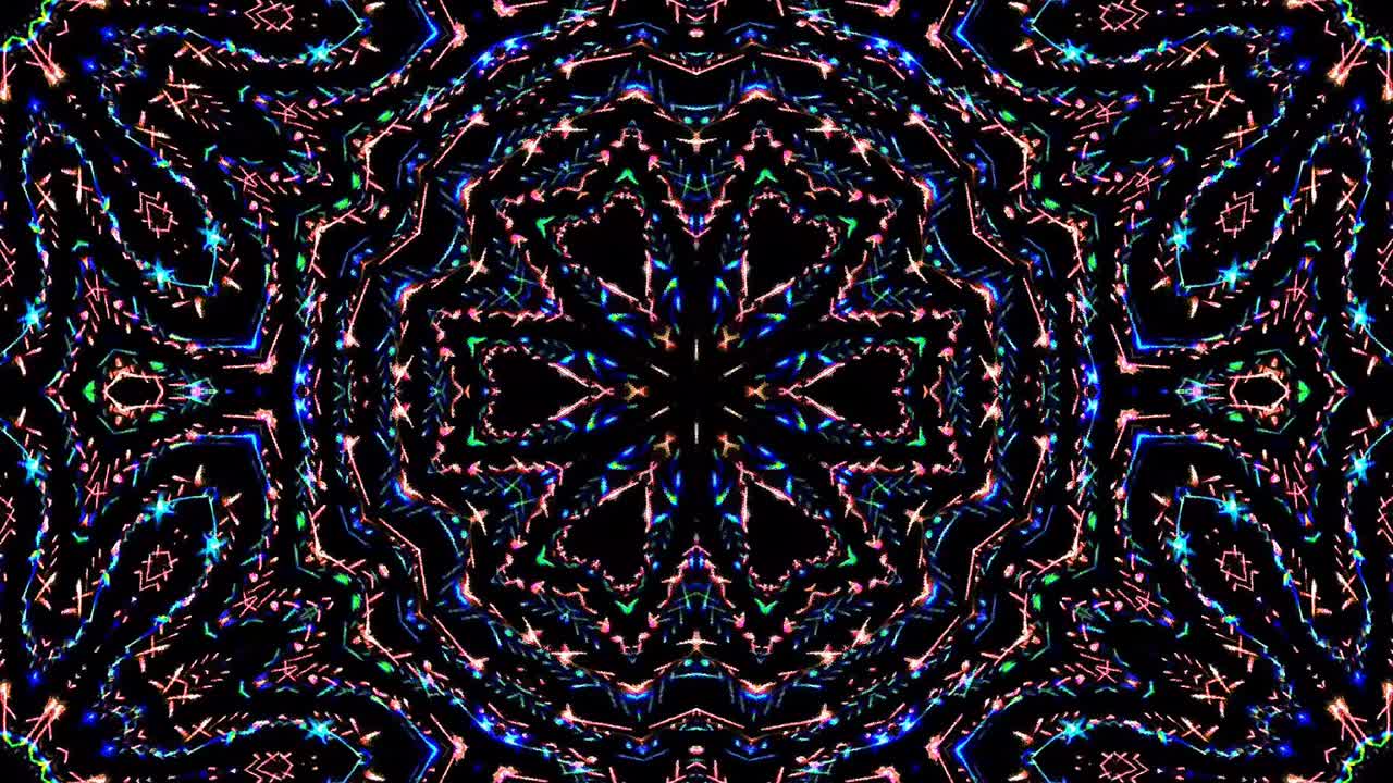 patrón de kaleidoscopio abstracto con colores completos. mandala mágica