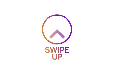 swipe up, arrow up buttons colorful gradient. alpha channel without background. swipe up animation footage.