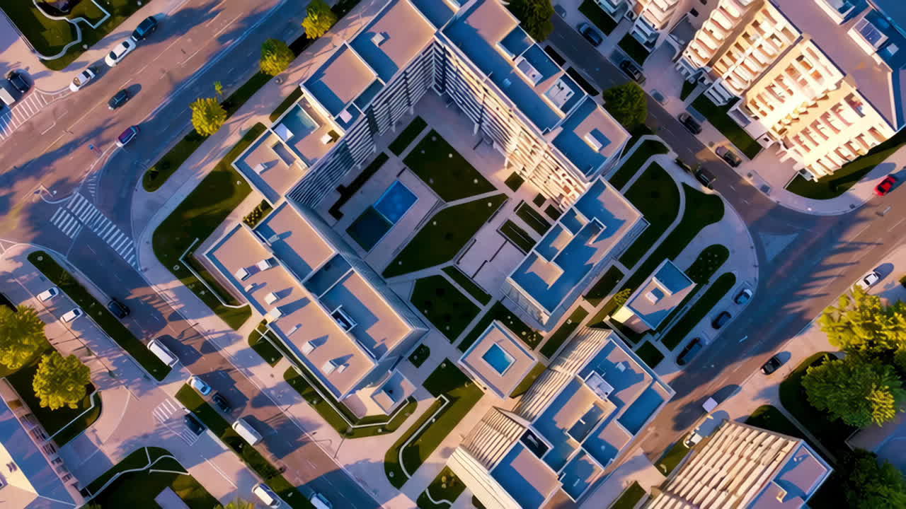 현대 아파트 단지 의 공중 사진