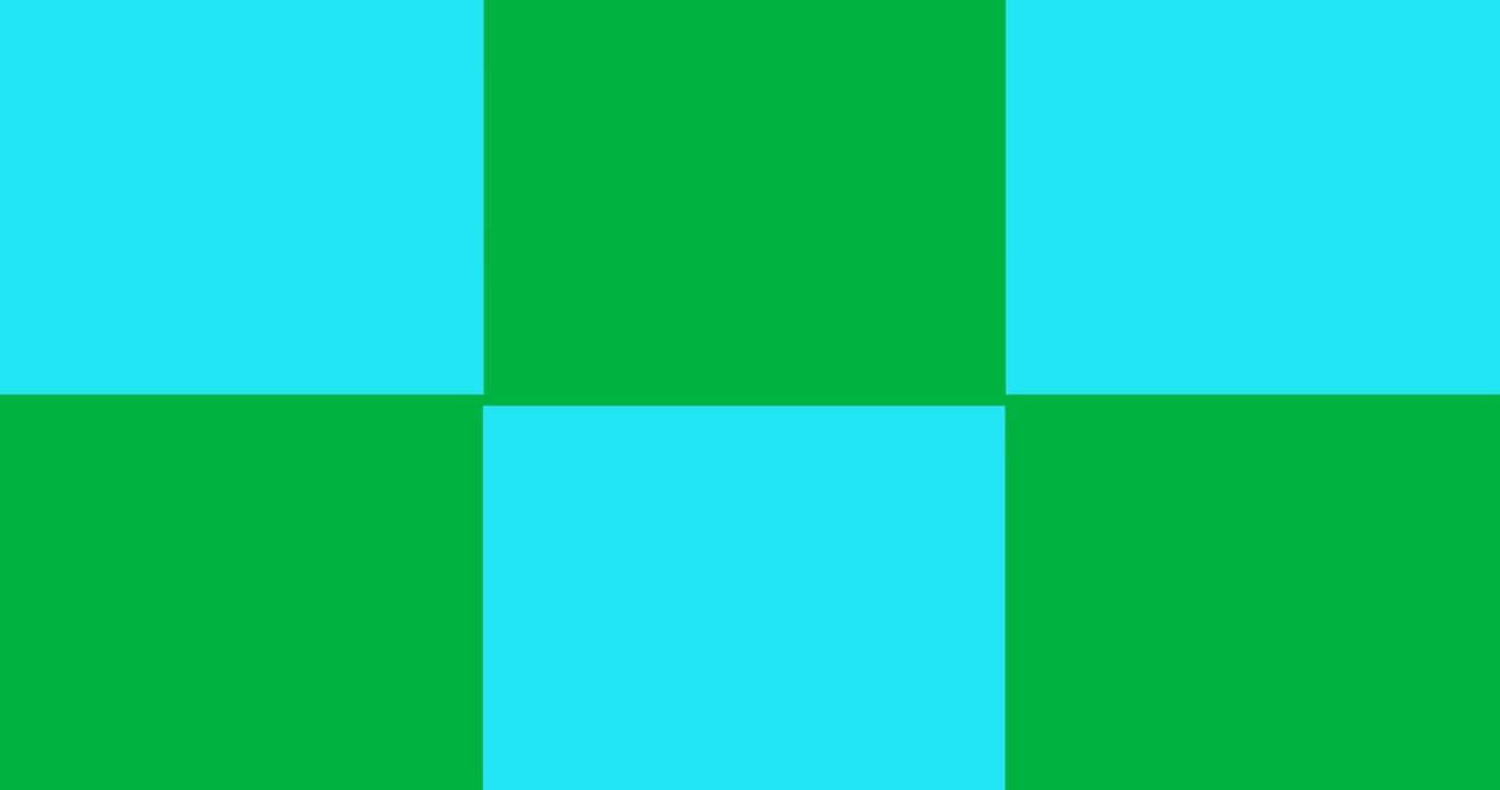 Digital animation of abstract blue square shapes against black background