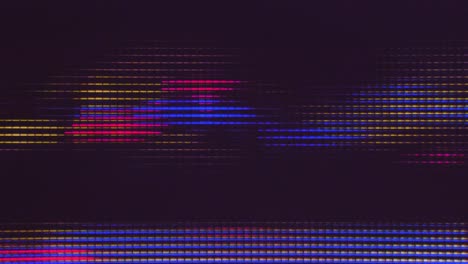 close-up of colorful glitchy screen macro video