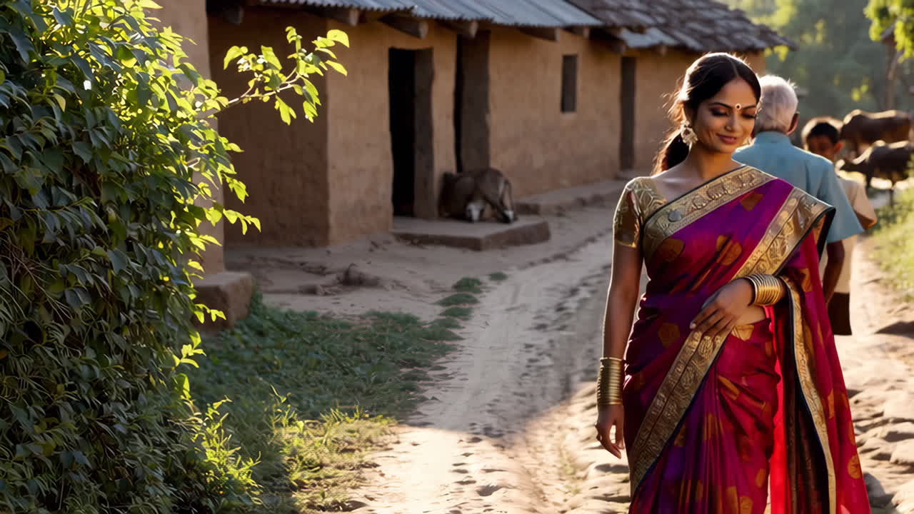 Rural Indian Village Scene