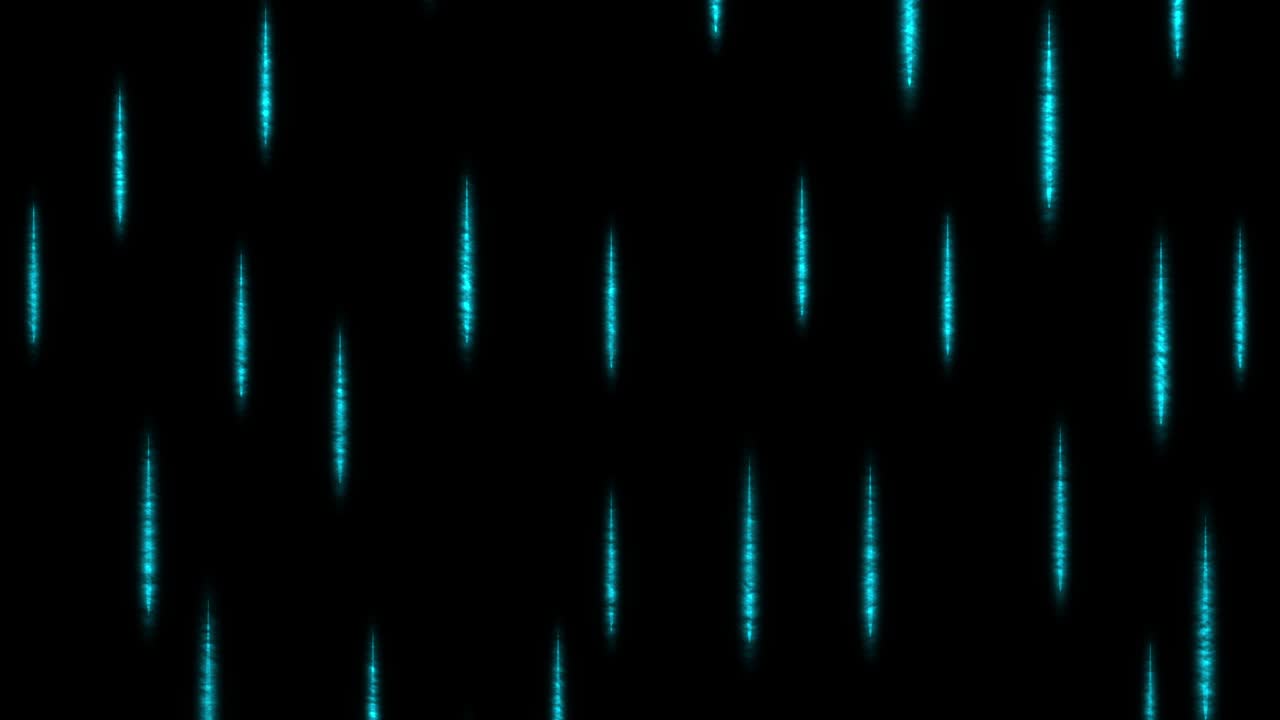 blue rain drops on black background