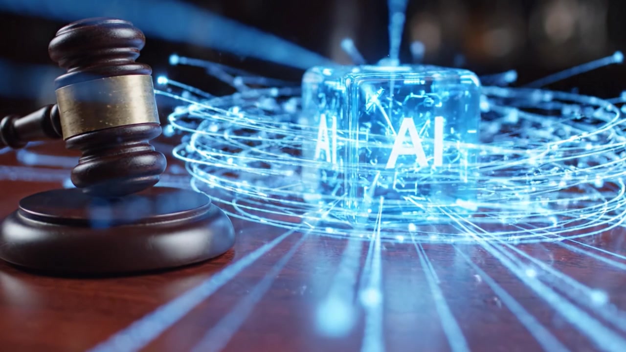 Exploring the Intersection of Law and Artificial Intelligence: A Visual Representation of Legal Principles and Technological Innovation in Modern Society
