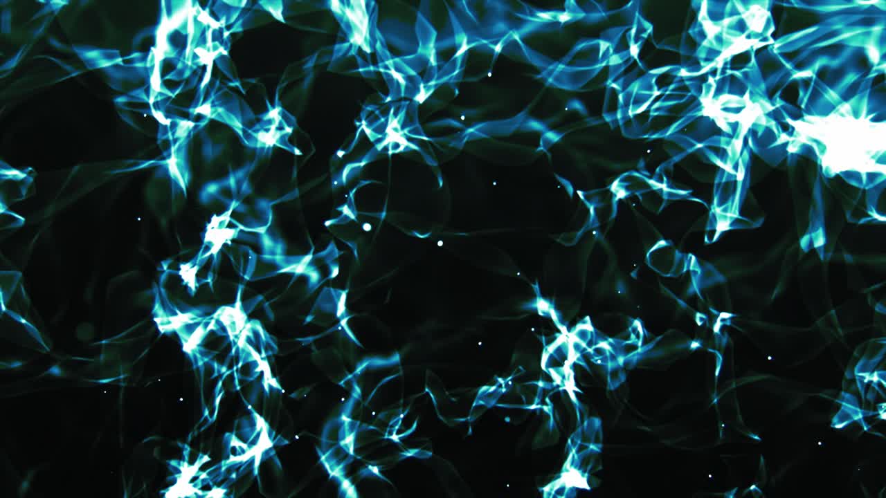Smoke-like Motion Of Blue Fluid Moving In The Black Space