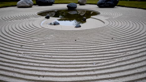 zen garden with water feature