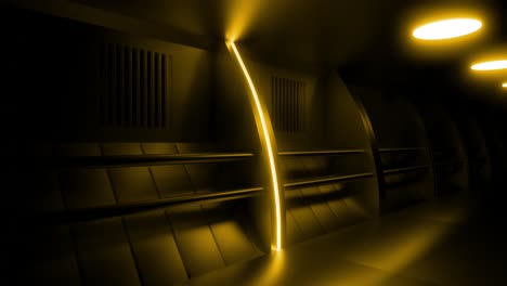corredor futurista con luces brillantes