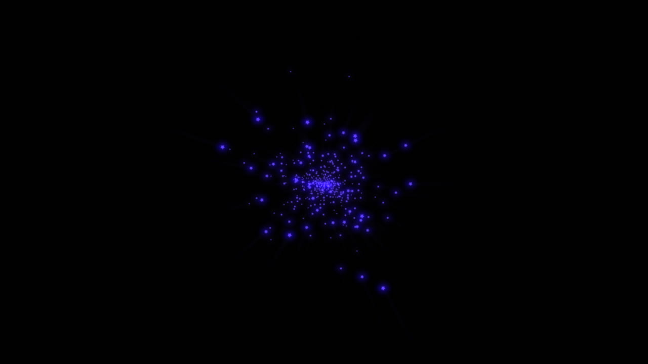 Blue small stars and confetti in galaxy