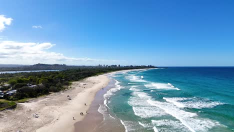 aerial view of fingal head coastline