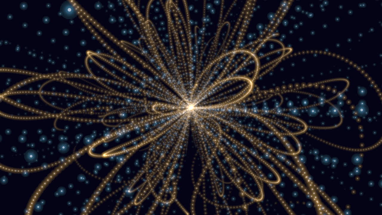 Stelle dorate con motivo a spirale su sfondo nero