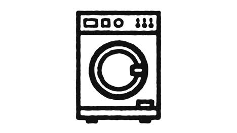 washing machine icon animation footage & alpha channel