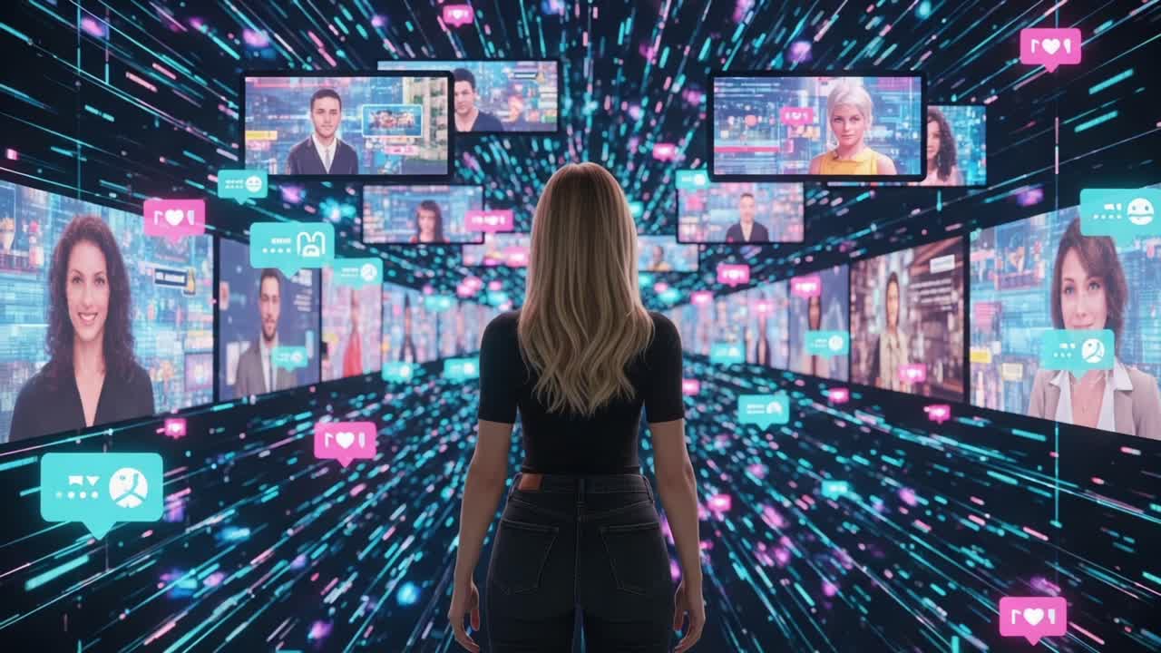 A Data-Driven Journey: Exploring Digital Connections and Social Media Engagement Through Vivid Visuals and Streaming Technology in a Modern Networked World