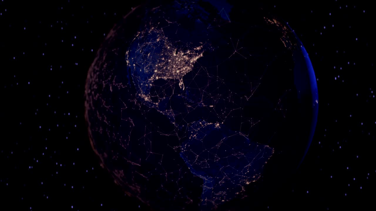 Animation depicting a modern planet Earth.