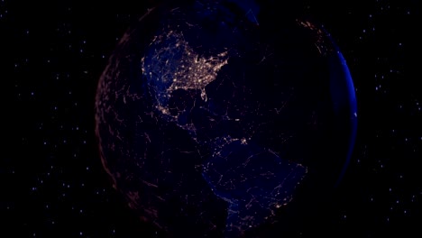 animation depicting a modern planet earth.