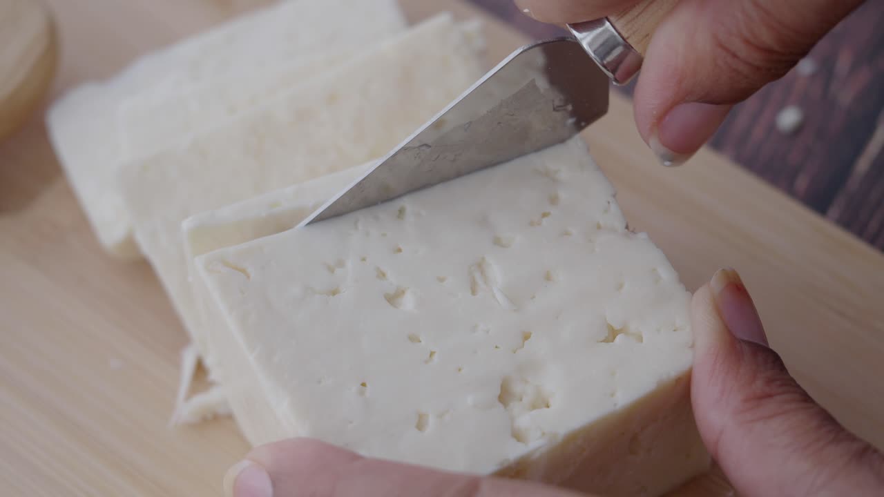 Slicing Paneer Cheese