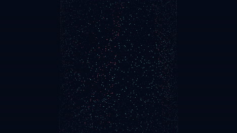 bold grid pattern of red and blue dots on black background