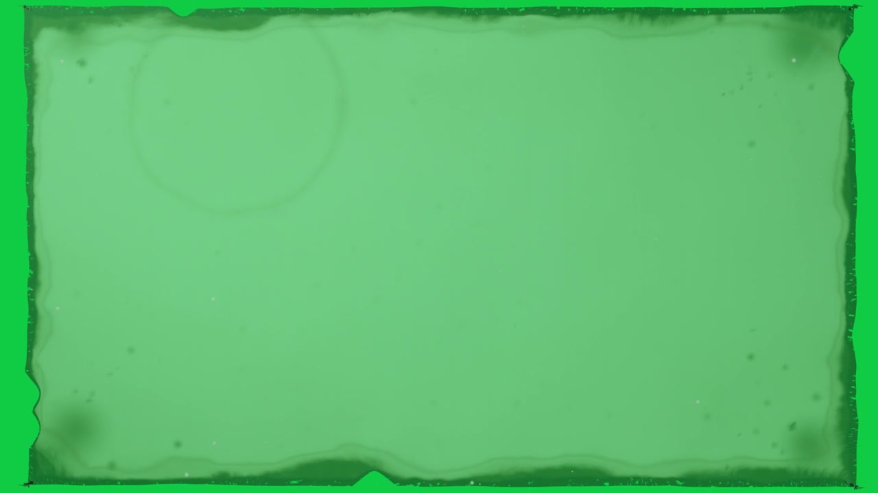Strip entering left scroll unfurling showing stain and burnt edges on transparent bg rolling right