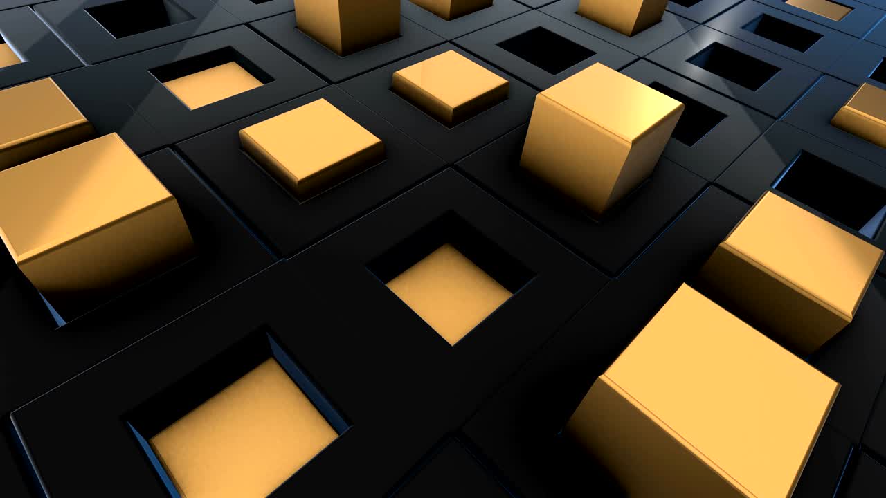 Animated 3D background with moving frames