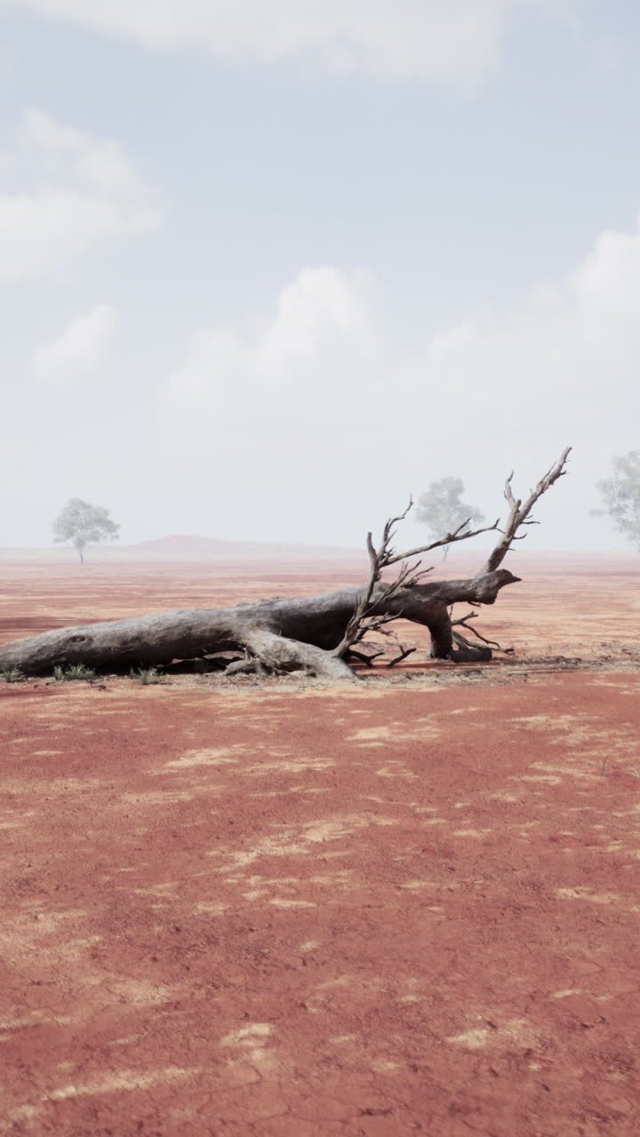 Albero morto nel paesaggio desertico