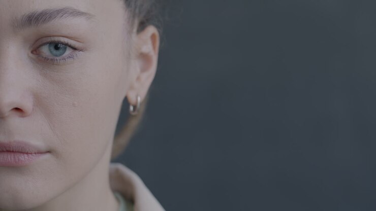 Close-up portrait of a woman
