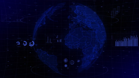 cinematic digital globe rotating video background showcases zooming in on mauritania country