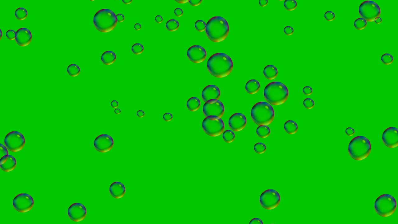 efecto de burbuja de pantalla verde.