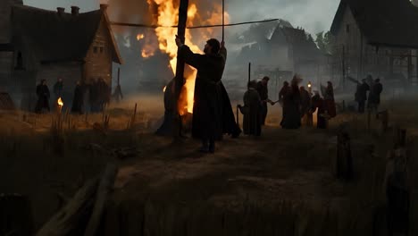 medieval execution by fire