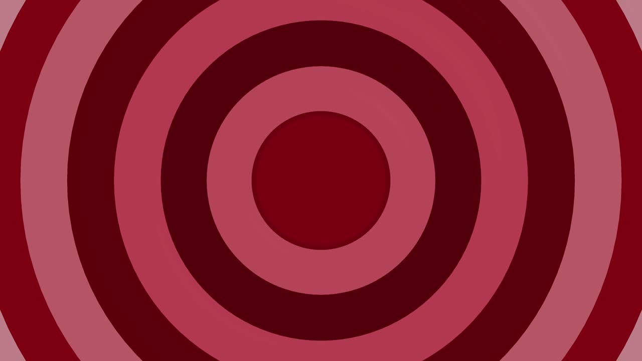 Røde og pink koncentriske cirkler pulserer udad i en problemfri retro cartoon-tunnelanimation-loop