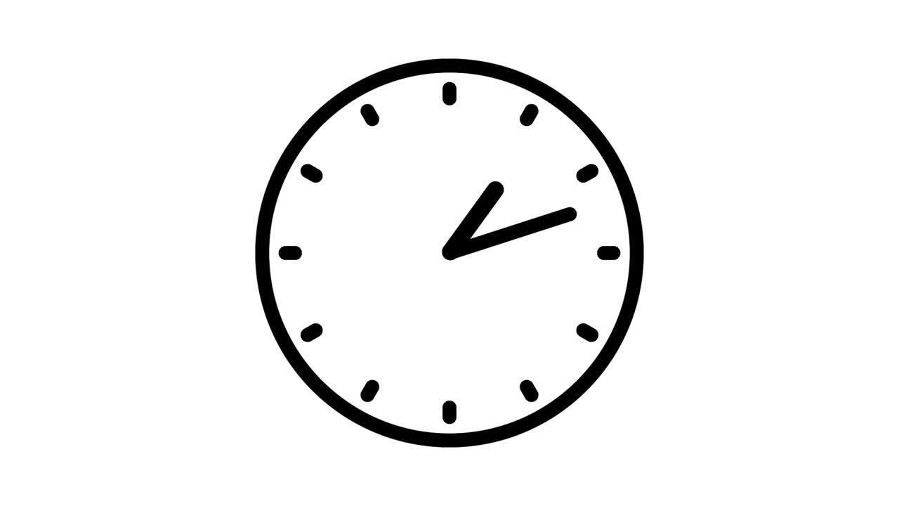 Simple clock animation (12 hours)