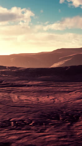 alien desert sunset landscape