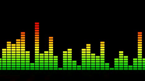 audio equalizer isolated on black background