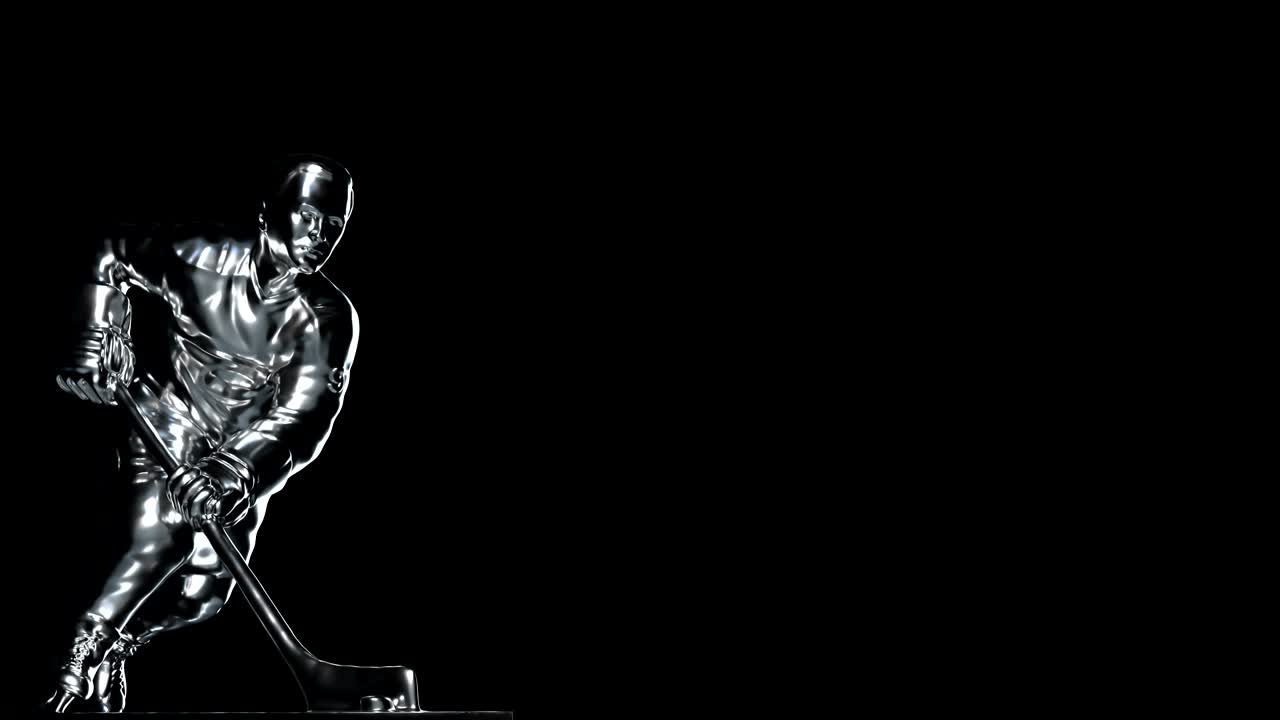 coppa d'hockey in argento con canale alfa