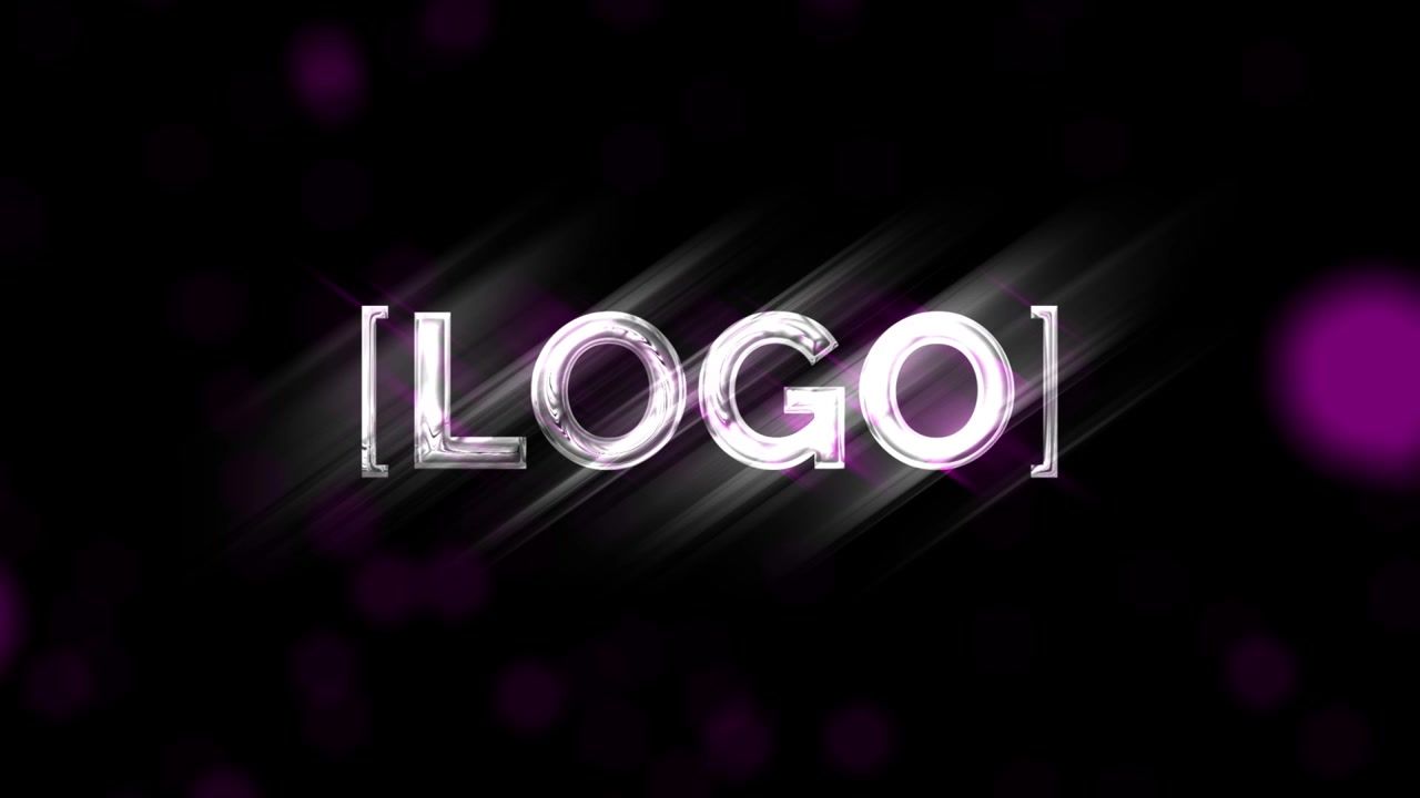 Chrome Lustro Reveal. En sofistikeret logoafsløring med glitrende metalliske teksturer og dynamisk belysning
