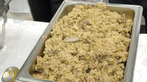 foto de comida deliciosa servida en una cena o recepción de bodas